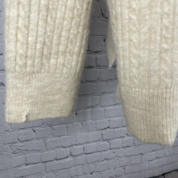 Zara Beige Knit Oversized Boxy Pullover Side Slits Sweater Size Large L - Picture 5 of 14